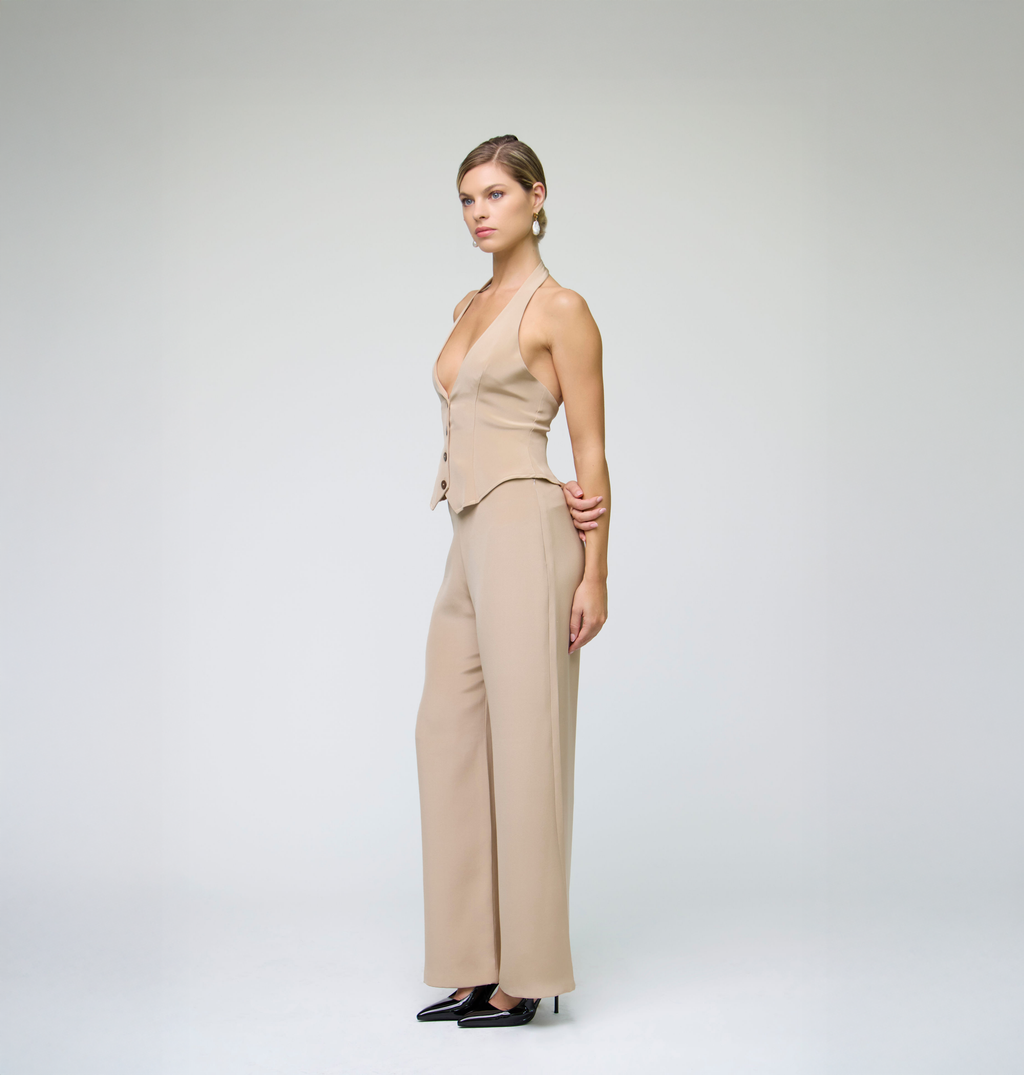 Burgundy Wide leg pants