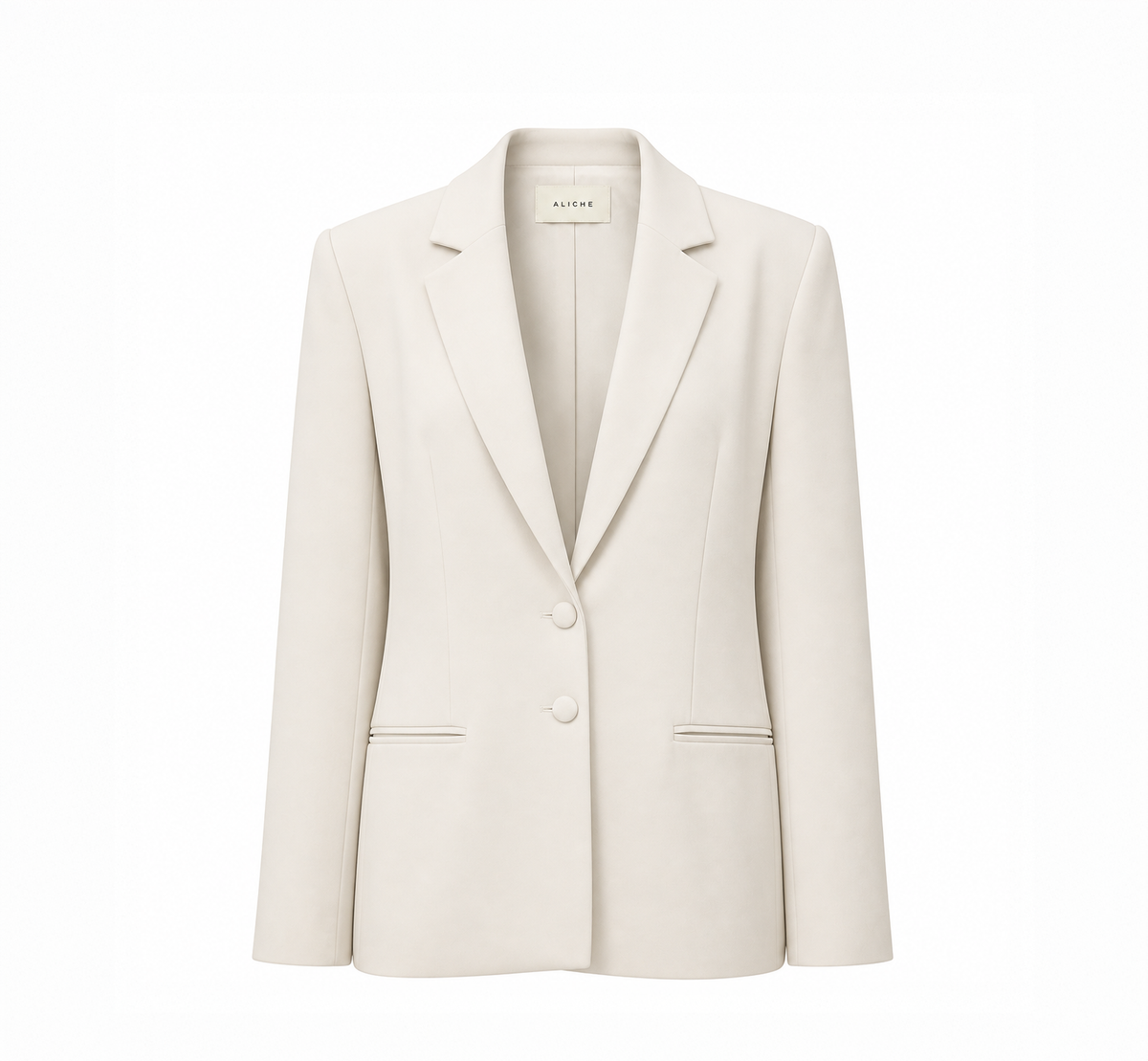 Blazer in Silk Crepe (WHITE)